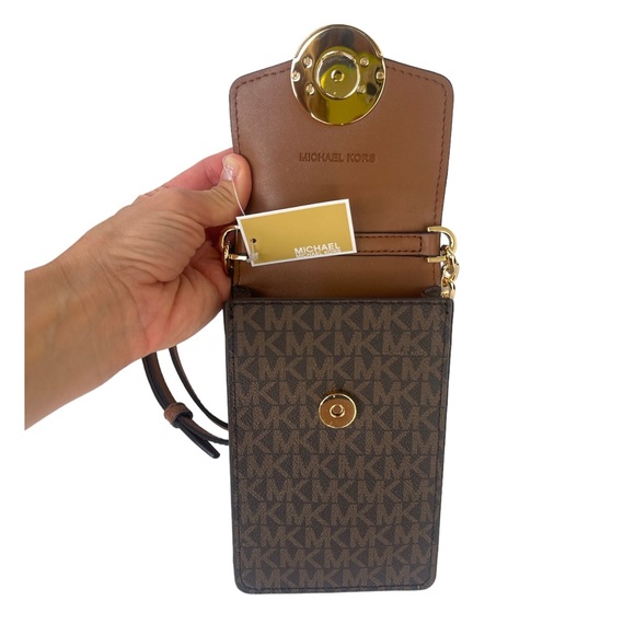 Michael Kors Women Carmen Small Faux Leather Phone Crossbody Bag - Picture 11 of 15